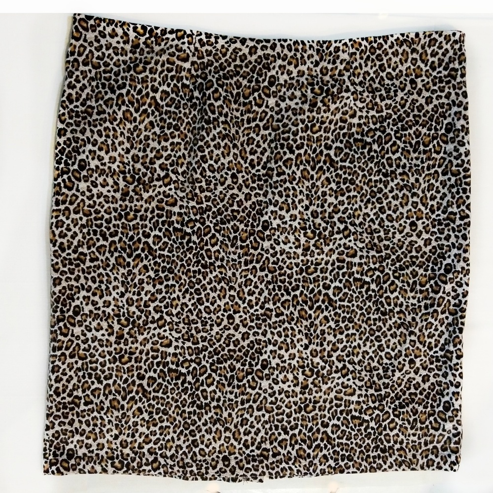 Leopard Cheetah Print Skirt Microfiber Sz 3X